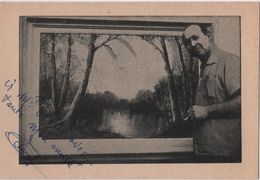 Autoportrait Et Tableau Du Peintre Raphael TORTOSA Sous Bois Dans L'Elorn Bretagne - Paintings