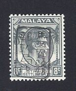 JAPON OCCUPATION MALAYA MALAISIE 1942 OVPT BLACK KING GEORG VI STRAITS SETTLEMENT BUREAU MILITAIRE MICHEL 12b ** - Occupation Japonaise