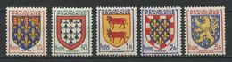 FRANCE 1951 N° 899/903 ** Neufs MNH Superbes Cote 2.70 € Armoiries Coat Of Arms Artois Franche Comté - Unused Stamps
