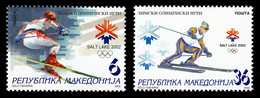 Macedonia 2002 Winter Olympic Games Salt Lake City USA Skiing Sports, Set MNH - Inverno2002: Salt Lake City
