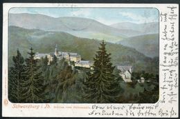 Schwarzburg In Thüringen, LITHO, Schloss Vom Helenensitz, 1.6.1902, Mittleres Schwarzatal, Louis Glaser Leipzig - Saalfeld