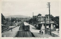 N°56197 -cpa Saint Cloud Coteaux -gare Du Val D'Or- - Gares - Avec Trains