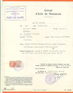 70 Port Sur Saone - Généalogie - Extrait Acte De Naissance En 1935 - Timbre Fiscal - VPAN 2 - Naissance & Baptême