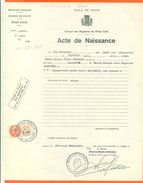 21 Dijon - Généalogie - Extrait Acte De Naissance En 1925 - Timbre Fiscal - VPAN 2 - Naissance & Baptême