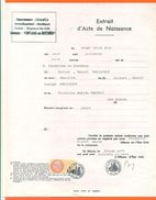 21 Fontaine En Duesmois - Généalogie - Extrait Acte De Naissance En 1950 - Timbre Fiscal - VPAN 2 - Naissance & Baptême