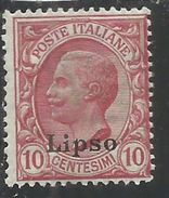 COLONIE ITALIANE EGEO 1912 LIPSO CENT. 10 CENTESIMI MNH - Ägäis (Lipso)