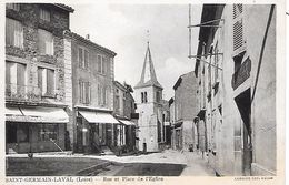 SAINT-GERMAIN-LAVAL - ( 42 ) - Rue Et Place De L'eglise - Saint Germain Laval