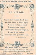 BON  POINT  -  Le Miroir  - L.  Ratisbonne   ( Format = 6,5 Cm X9,5 Cm  ) - Diplômes & Bulletins Scolaires