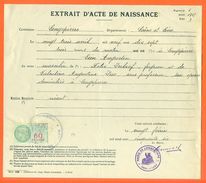 71 Longepierre - Généalogie - Extrait Acte De Naissance En 1917 - Timbre Fiscal - VPAN 2 - Naissance & Baptême