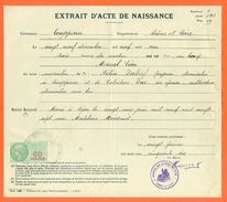 71 Longepierre - Généalogie - Extrait Acte De Naissance En 1901 - Timbre Fiscal - VPAN 2 - Naissance & Baptême