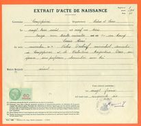 71 Longepierre - Généalogie - Extrait Acte De Naissance En 1903 - Timbre Fiscal - VPAN 2 - Naissance & Baptême