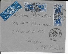 ALGERIE - 1941 - ENVELOPPE Par AVION De ALGER => LIMOGES - Storia Postale