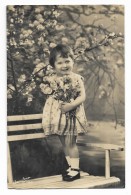 BAMBINA CON FIORI 1936 VIAGGIATA   FP - Autres & Non Classés