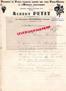 16 -MONTMOREAU-LES PETITS DINETS-LETTRE MANUSCRITE SIGNEE ALBERT PETIT-PEPINIERES-PEPINIERISTE VITICULTEUR -HORTICULTURE - Agricultura