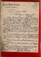 Courrier Espagne Agustin Bendito Castrillo Commerce Céréale Légumes Y Lanas Haro Rioja 6-06-1899 - écrit En Espagnol - Spanien