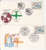 POLAR FLIGHTS, CALIN ROSETTI CIRCUMPOLAR RECORD FLIGHT, SPECIAL COVER, 2X, 1992, ROMANIA - Voli Polari