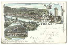 Eberbach A.N. U.a. Katzebuckel Litho 1900 - Eberbach