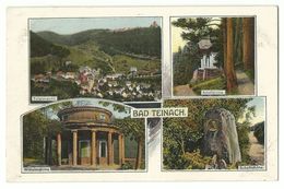 Bad Teinach 4 Bilder 1921 Nachverwendeter Württemberg-Stempel - Bad Teinach