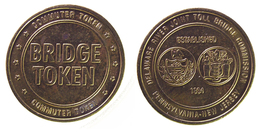 01040 GETTONE TOKEN JETON FICHA TRASPORTO TRANSIT TRANSPORTATION BRIDGE TOKEN DELAWARE RIVER PENSYLVANIA  NEW JERSEY - Other & Unclassified