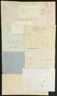 TOPIC DOGS 10 Covers Carried By Private Post ONDA, All With Meter Stamps Illust - Perros