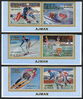 AJMAN Set Issued In 1970 Commemorating Rotary International, IMPERFORATE Variety - Adschman