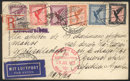 GERMANY "Postcard (view Of ""Flughafen Halle, Leipzig"") Franked With 2.10Mk. An - Other & Unclassified