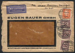 GERMANY Airmail Cover Franked With 3.45Mk., Sent From Stuttgart To Argentina Via - Sonstige & Ohne Zuordnung