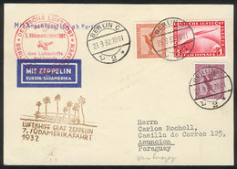 GERMANY 23/SE/1932 Berlin - PARAGUAY: Card Flown By Zeppelin, With Asunción Arri - Andere & Zonder Classificatie