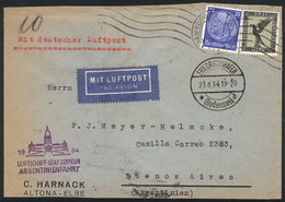 GERMANY 22/JUN/1934 Hamburg - Buenos Aires, By ZEPPELIN: Cover Franked With 3.25 - Other & Unclassified