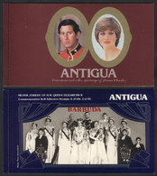 ANTIGUA Sc.627a, 1981 Royal Wedding, 2 Booklets With Self-adhesive Stamps, Excel - Antigua En Barbuda (1981-...)