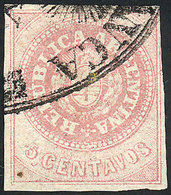 ARGENTINA GJ.7, 5c. Rose With Accent Over The U, With The Extremely Rare Cancel - Ungebraucht