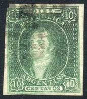 ARGENTINA GJ.30, 10c. Sixth Additional Printing, With Dotted Cancel Of Buenos Ai - Used Stamps