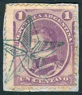 ARGENTINA "GJ.35 On Small Fragment, With Mute ""star"" Cancel Of Córdoba In Blui - Autres & Non Classés