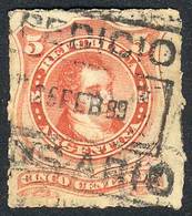 ARGENTINA GJ.48, With Rectangular Datestamp Of ROSARIO, VF Quality. Catalog Valu - Andere & Zonder Classificatie