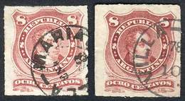 ARGENTINA GJ.49, 2 Examples With Circular Datestamp Of VILLA MARÍA (Córdoba), VF - Other & Unclassified