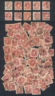 ARGENTINA GJ.54 + 54A + 54B X 100 Used Stamps, Package Made By A Collector In 19 - Andere & Zonder Classificatie