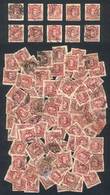 ARGENTINA GJ.54 + 54B X 100 Used Stamps, Package Made By A Collector In 1920 App - Autres & Non Classés