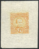 ARGENTINA GJ.96, ¼c. José María Paz, Die Proof Printed In Yellowish-orange On Ve - Autres & Non Classés