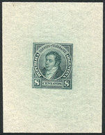 ARGENTINA GJ.109, 8c. Rivadavia, Die Proof Printed In Green On Very Thin Paper ( - Otros & Sin Clasificación