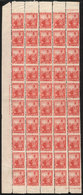 ARGENTINA GJ.222PH, 5c. Seated Liberty, Block Of 50 IMPERFORATE HORIZONTALLY Var - Otros & Sin Clasificación