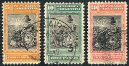 ARGENTINA GJ.236/238, High Values Of The Liberty Issue, Used, Fine Quality, Cata - Other & Unclassified