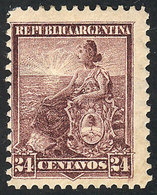 ARGENTINA GJ.269, 24c. Liberty, Compound Perf 12 X 11½, Mint VERY RARE! - Otros & Sin Clasificación