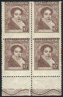 ARGENTINA GJ.774, Block Of 4 With VARIETY: Very Shifted Perforation, Very Nice! - Autres & Non Classés