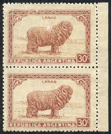 ARGENTINA GJ.809, 30c. Sheet, Unwatermarked, Printed On Thick Canadian Paper, Gu - Andere & Zonder Classificatie