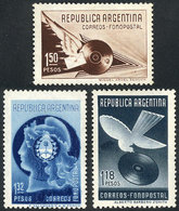 ARGENTINA GJ.838a, 1939 Fonopost 1.50P. With BROKEN RECORD Variety, And 2 Other - Sonstige & Ohne Zuordnung