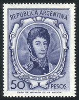 ARGENTINA GJ.1317A, On IMPORTED UNSURFACED Paper, Very Lightly Hinged, VF! - Other & Unclassified