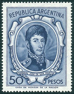 ARGENTINA GJ.1317A, San Martín 50P. Printed On IMPORTED UNSURFACED PAPER, Very L - Autres & Non Classés