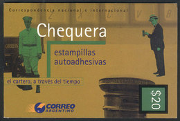 ARGENTINA GJ.2927D/8D, Booklet Of 20P., One Of The 4 Panes Is Printed On Unsurfa - Otros & Sin Clasificación