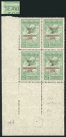 ARGENTINA "GJ.716, 1931 72c., Corner Block Of 4, One With ""SEPVICIO"" Variety, - Poste Aérienne