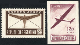 ARGENTINA GJ.848 + 849, Trial Color PROOFS, Very Fine Quality! - Posta Aerea